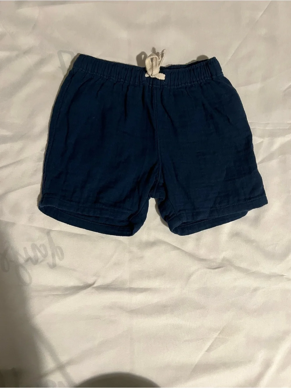 Old Navy Navy Blue Baby/Toddler Crinkle Cotton Short Set Size 18-24 Months